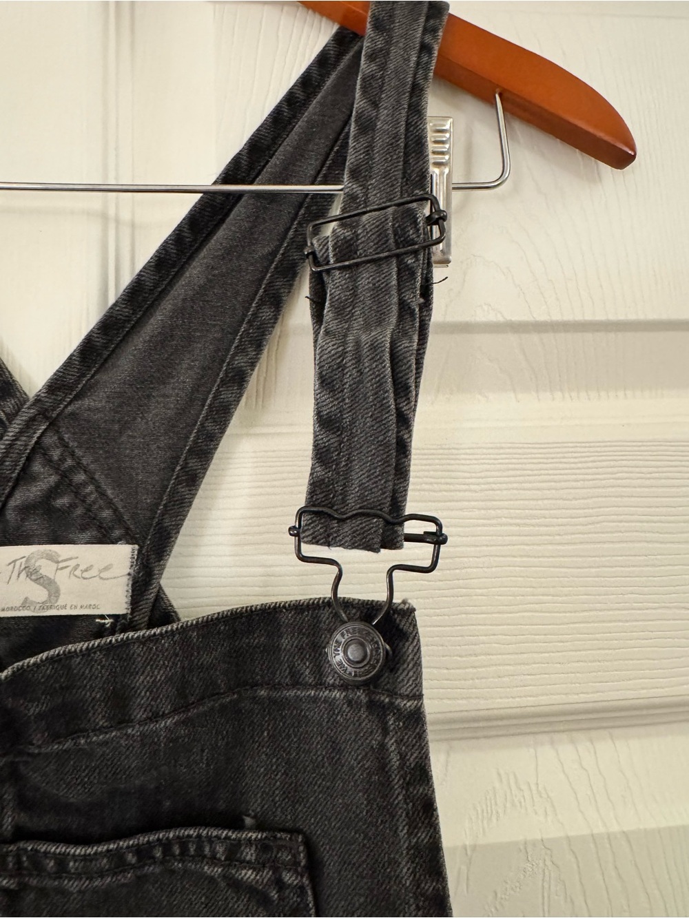 Free People We The Free black denim shortalls in size Small 🖤 - Picture 8 of 8